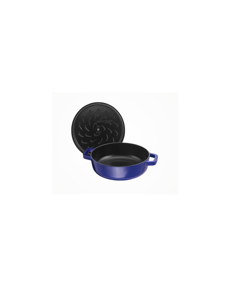 Sauteuse ronde fonte bleu intense 240 mm