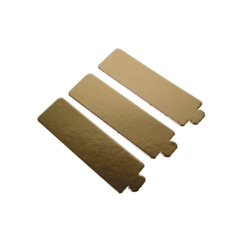 Paquet de 200 rectangles or uni avec languette