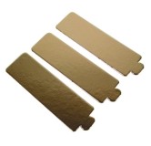 Paquet de 200 rectangles or uni avec languette