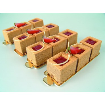 Paquet de 200 rectangles or uni avec languette