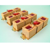 Paquet de 200 rectangles or uni avec languette