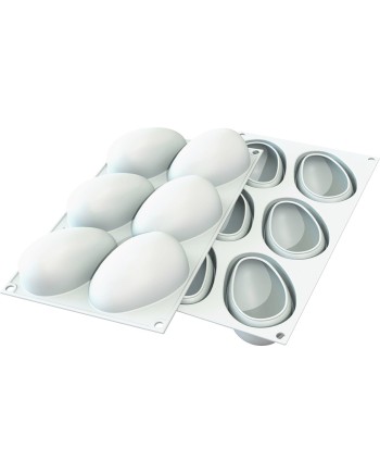 Moule Silikomart  6 mangues 93x57xh42 mm - 130 ml