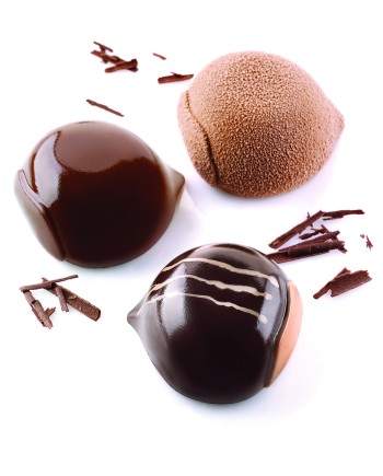 Moule Silikomart 6 marrons 72x74,5xh39,5 mm - 6x 110 ml