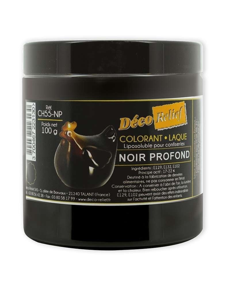 Colorant alimentaire liposoluble noir profond 100g