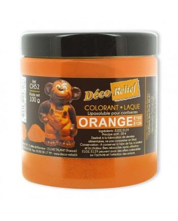 Colorant alimentaire liposoluble orange E102 E129 100g