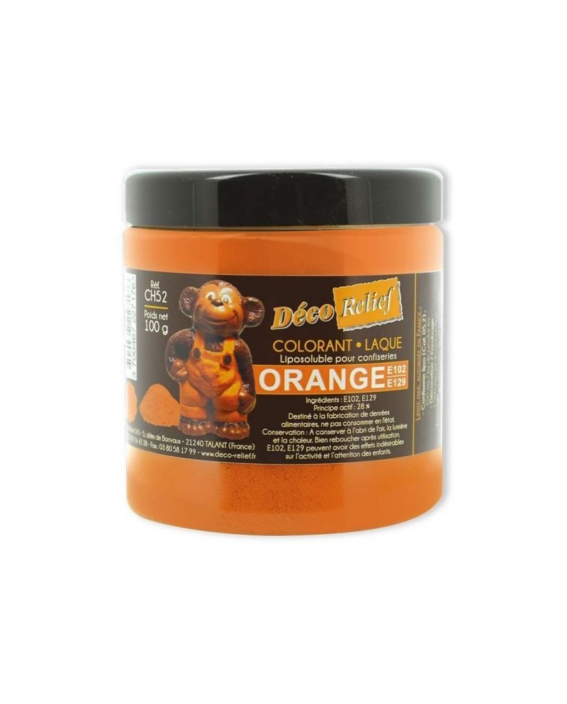 Colorant alimentaire liposoluble orange E102 E129 100g