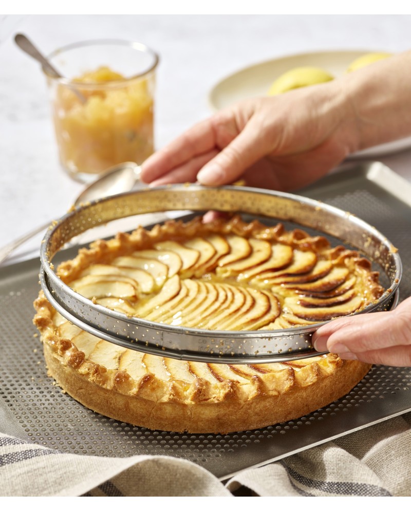 Cercle perforé inox bords roulés Ht 20 mm