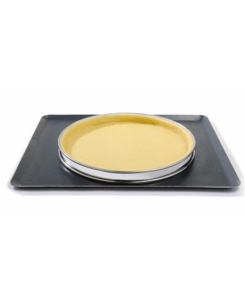 Cercle à tarte inox bords roulés Ht 20 mm