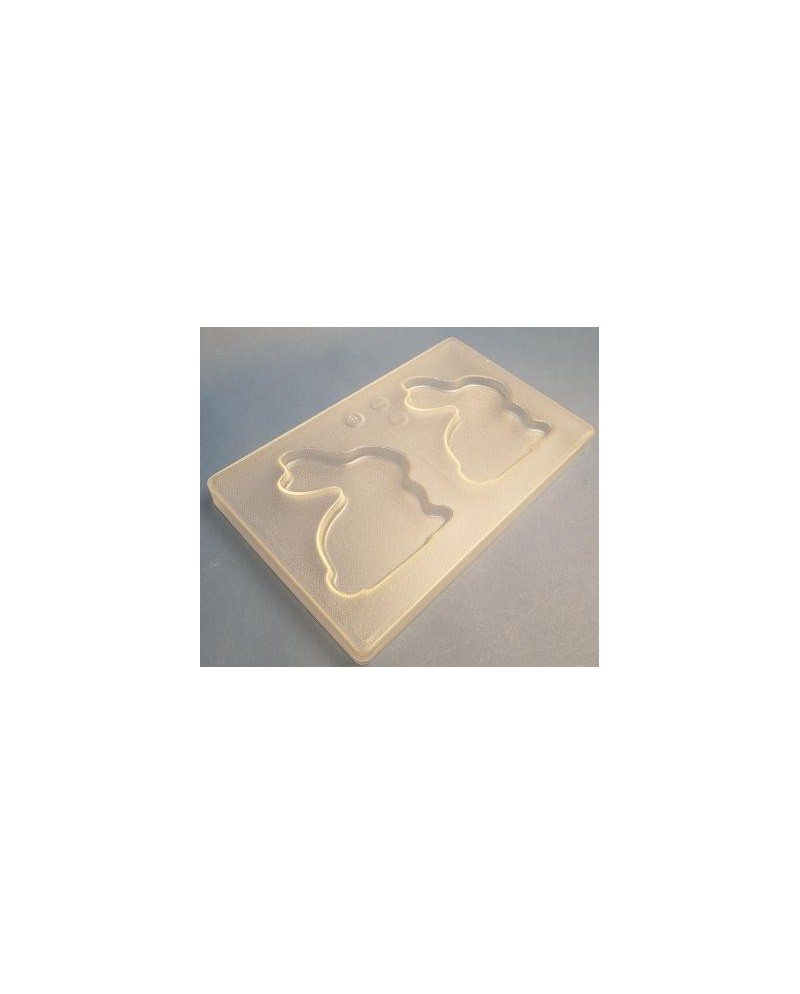 Plaque 2 tablettes lapins assis 130.2 x 111.5 x 10 mm