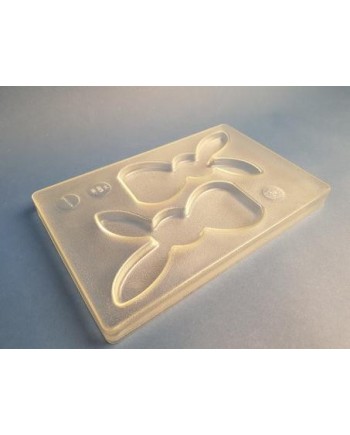 Plaque lapins debout 168 x 98 x 10.5 mm