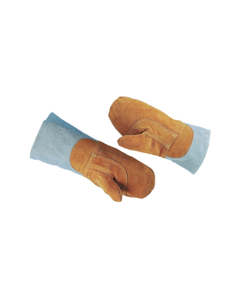 Paire de moufle de protection anti-chaleur en cuir - photo 2