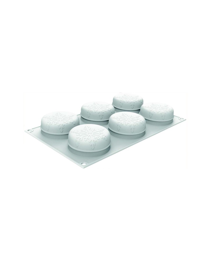 Moule silicone 6 flocons 70x30 mm - 110 ml