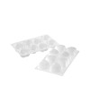 Moule silicone 8 coeurs bombés amorini