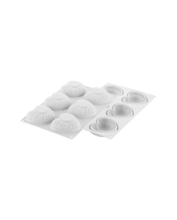 Moule silicone 6 coeurs lovely